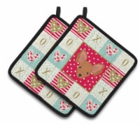 Carolines Treasures CK5234PTHD Russian Tor Terrier Love Pair of Pot Holders, Re
