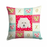 Carolines Treasures  CK5186PW1414 Bolognese Love Fabric Decorative Pillow, Red