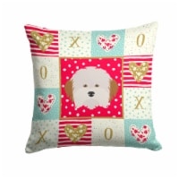 Carolines Treasures  CK5205PW1414 Havanese Dog Love Fabric Decorative Pillow, Re