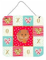 Carolines Treasures  CK5444DS66 Teddy Bear Hamster Love Wall or Door Hanging Pri
