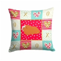 Carolines Treasures  CK5431PW1414 Peruvian Guinea Pig Love Fabric Decorative Pil