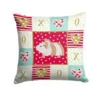 Carolines Treasures  CK5434PW1414 Silkie Guinea Pig Love Fabric Decorative Pillo
