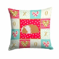 Carolines Treasures  CK5437PW1414 Texel Guinea Pig Love Fabric Decorative Pillow
