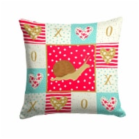 Carolines Treasures  CK5527PW1414 Garden Snail Fabric Decorative Pillow, Red
