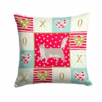 Chantilly Tiffany Cat Love Fabric Decorative Pillow