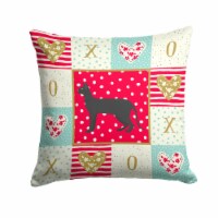 Black Cornish Rex Cat Love Fabric Decorative Pillow