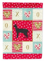 Carolines Treasures CK5591GF 11 x 0.01 x 15 in. Black Cornish Rex Cat Love Garden Flag