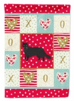 Carolines Treasures CK5575CHF 28 x 0.01 x 40 in. Black Chantilly Tiffany Cat Love Canvas Hous