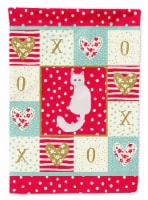 Carolines Treasures CK5801GF 11 x 0.01 x 15 in. Turkish Angora Cat Love Garden Flag