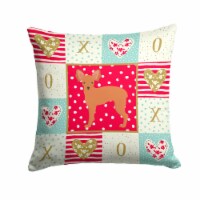 Russian Tor Terrier #2 Love Fabric Decorative Pillow