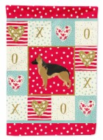 Carolines Treasures CK5930CHF 28 x 0.01 x 40 in. German Shepherd Love Canvas House Flag