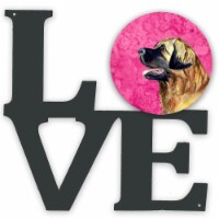 Pink Leonberger Metal Wall Artwork Love