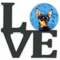 Blue Min Pin Metal Wall Artwork Love