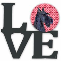 Scottish Terrier Hearts Love Valentine'S Day Portrait Metal Wall Artwork Love