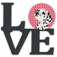 Dalmatian Hearts Love And Valentine'S Day Portrait Metal Wall Artwork Love