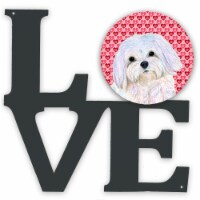 Maltese Hearts Love And Valentine'S Day Portrait Metal Wall Artwork Love