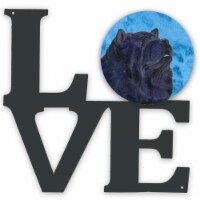 Blue Chow Chow Metal Wall Artwork Love