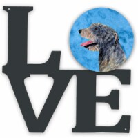 Blue Irish Wolfhound Metal Wall Artwork Love