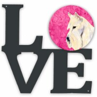 Pink Wheaten Scottish Terrier Metal Wall Artwork Love