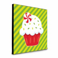 Christmas Pepermint Cupcake Artwork Panel wall-decor,