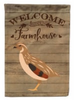 Carolines Treasures CK6899CHF Golden Phoenix Quail Welcome Flag Canvas House Si