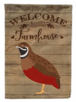 Chinese Painted or King Quail Welcome Flag Canvas House Size