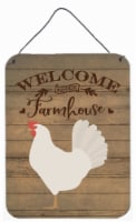 Carolines Treasures  CK6784DS1216 Leghorn Chicken Welcome Wall or Door Hanging P