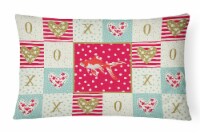 Carolines Treasures  CK5472PW1216 Comet Goldfish Love Canvas Fabric Decorative P