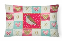 Carolines Treasures  CK5516PW1216 Thrush Love Canvas Fabric Decorative Pillow, R