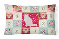 Carolines Treasures  CK5751PW1216 Chantilly Tiffany Cat Love Canvas Fabric Decor