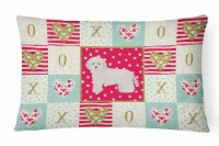 Carolines Treasures  CK5825PW1216 Cyprus Poodle Love Canvas Fabric Decorative Pi