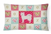 Carolines Treasures  CK5826PW1216 Danish Spitz Love Canvas Fabric Decorative Pil