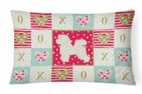 Carolines Treasures  CK5911PW1216 Bichon Frise Love Canvas Fabric Decorative Pil