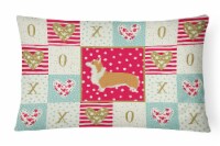 Carolines Treasures  CK5944PW1216 Pembroke Corgi Love Canvas Fabric Decorative P