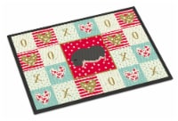 Vietnamese Pot-Bellied Pig Love Indoor or Outdoor Mat 24x36, Red