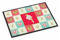 Parisian Trumpeter Canary Love Indoor or Outdoor Mat 24x36, Red