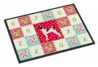 Carolines Treasures CK5899JMAT Toy Fox Terrier Love Doormat 24x36, Red