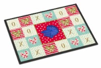 Carolines Treasures CK5468MAT Delta Tail Betta Fish Love Doormat 18x27, Red