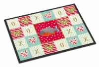 Carolines Treasures CK5495MAT Piranha Love Doormat 18x27, Red