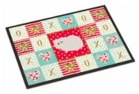 Carolines Treasures CK5430MAT Merino Guinea Pig Love Doormat 18x27, Red