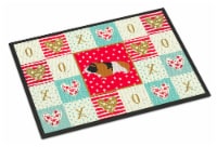 Carolines Treasures CK5432MAT Rex Guinea Pig Love Doormat 18x27, Red
