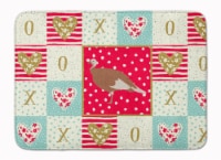 Jersey Buff Turkey Hen Love Machine Washable Memory Foam Mat, Red