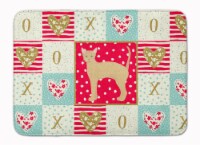 German Rex #2 Cat Love Machine Washable Memory Foam Mat, Red