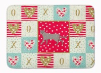 Siamese Traditional #1 Cat Love Machine Washable Memory Foam Mat, Red