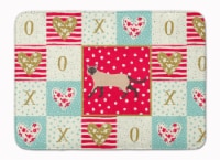Siamese Traditional #2 Cat Love Machine Washable Memory Foam Mat, Red