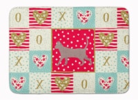 Thai Lilac #2 Cat Love Machine Washable Memory Foam Mat, Red