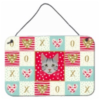 Carolines Treasures  CK5114DS812 Egyptian Mau Cat Love Wall or Door Hanging Prin