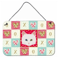 Carolines Treasures  CK5175DS812 Turkish Angora Cat Love Wall or Door Hanging Pr