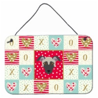 Carolines Treasures  CK5182DS812 Argentine Pila Dog Love Wall or Door Hanging Pr