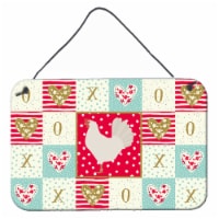 Carolines Treasures  CK5267DS812 Leghorn Chicken Love Wall or Door Hanging Print